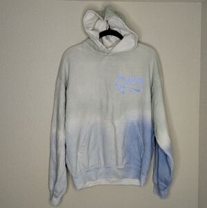 Madhappy Tie Dye Hoodie Green Blue Unisex Sweatshirt Cotton Pullover Size Small